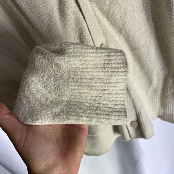 Lululemon Merino Wool Blend Cardigan Large Natural Ivory Beige Men's - Picture 10 of 10